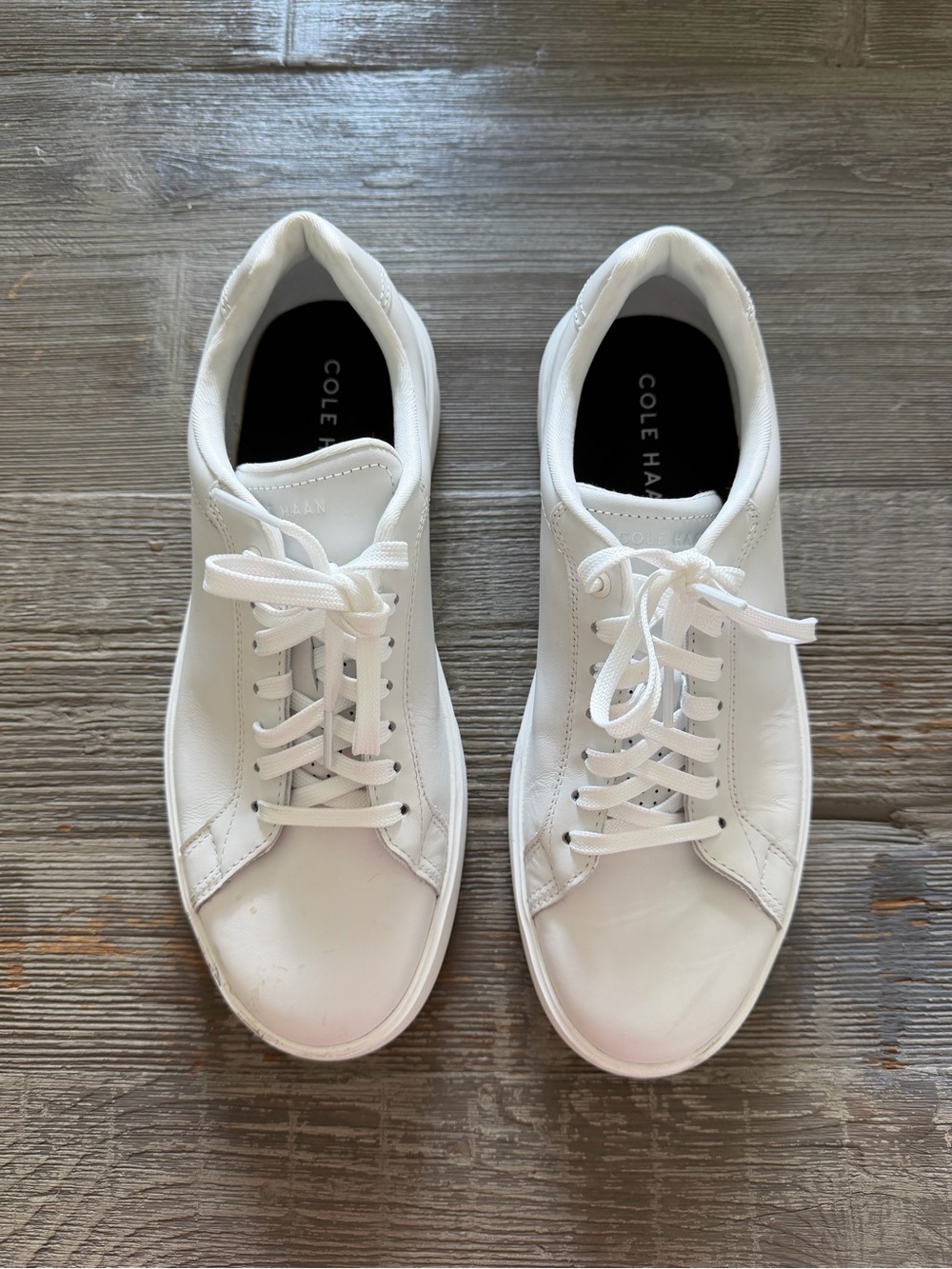 Cole Haan Men’s White Leather Low-Top Sneakers
